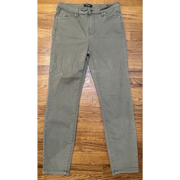Buffal David Bitton Khaki Pants Green Womens 8/29 Havana High Rise Stretch Ankle - Picture 2 of 8
